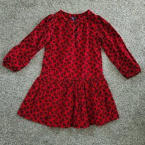 Baby Gap Girls Red Dress with Black Bows 4T , Great for the Holidays!